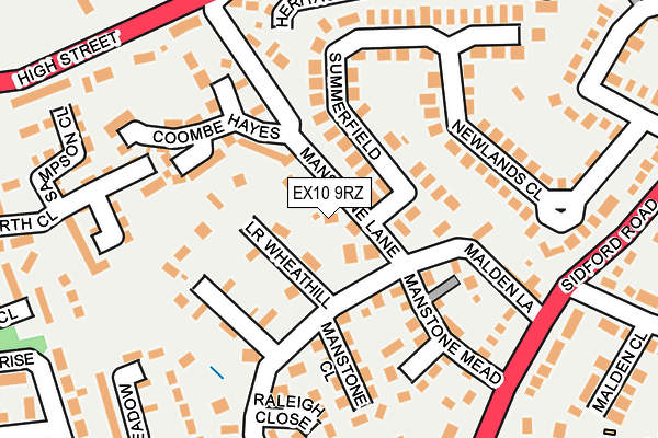 EX10 9RZ map - OS OpenMap – Local (Ordnance Survey) EX10 9RZ map - OS OpenMap – Local (Ordnance Survey)