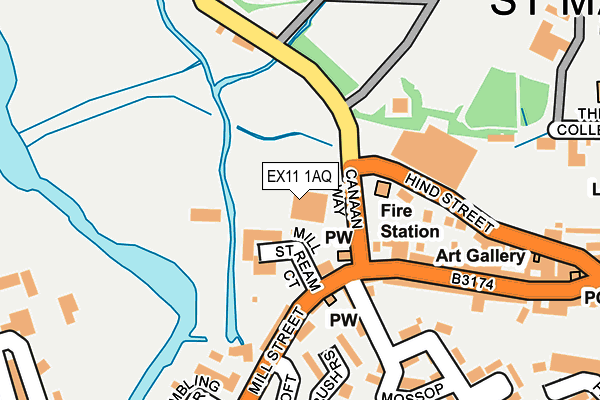 EX11 1AQ map - OS OpenMap – Local (Ordnance Survey) EX11 1AQ map - OS OpenMap – Local (Ordnance Survey)