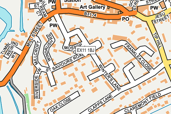 EX11 1BJ map - OS OpenMap – Local (Ordnance Survey) EX11 1BJ map - OS OpenMap – Local (Ordnance Survey)