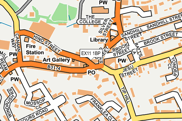 EX11 1BP map - OS OpenMap – Local (Ordnance Survey) EX11 1BP map - OS OpenMap – Local (Ordnance Survey)