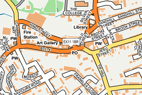 EX11 1BR map - OS OpenMap – Local (Ordnance Survey) EX11 1BR map - OS OpenMap – Local (Ordnance Survey)
