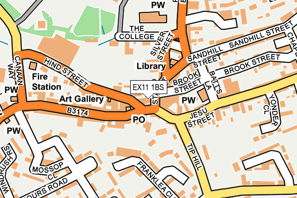 EX11 1BS map - OS OpenMap – Local (Ordnance Survey) EX11 1BS map - OS OpenMap – Local (Ordnance Survey)