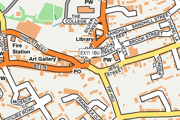 EX11 1BU map - OS OpenMap – Local (Ordnance Survey) EX11 1BU map - OS OpenMap – Local (Ordnance Survey)