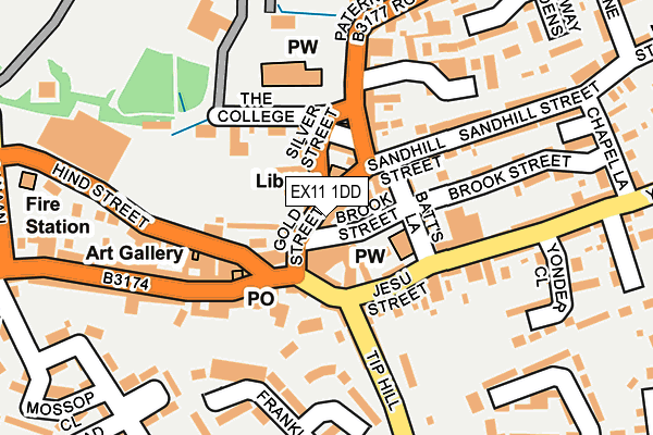 EX11 1DD map - OS OpenMap – Local (Ordnance Survey) EX11 1DD map - OS OpenMap – Local (Ordnance Survey)