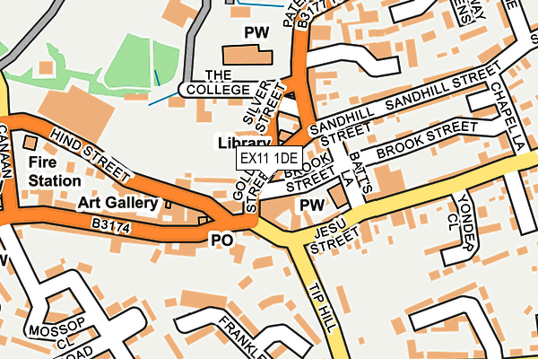 EX11 1DE map - OS OpenMap – Local (Ordnance Survey) EX11 1DE map - OS OpenMap – Local (Ordnance Survey)