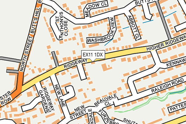 EX11 1DX map - OS OpenMap – Local (Ordnance Survey) EX11 1DX map - OS OpenMap – Local (Ordnance Survey)