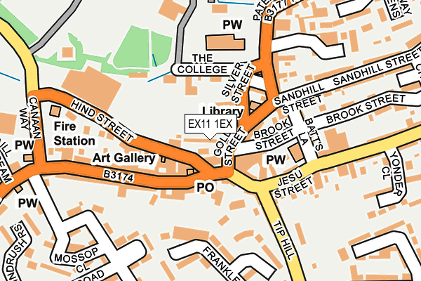 EX11 1EX map - OS OpenMap – Local (Ordnance Survey) EX11 1EX map - OS OpenMap – Local (Ordnance Survey)