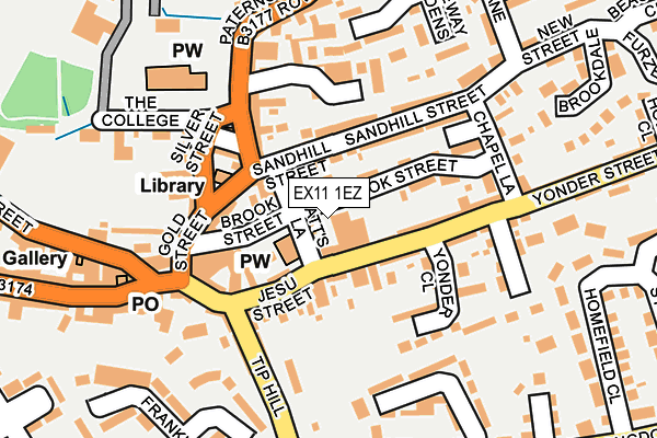 EX11 1EZ map - OS OpenMap – Local (Ordnance Survey) EX11 1EZ map - OS OpenMap – Local (Ordnance Survey)