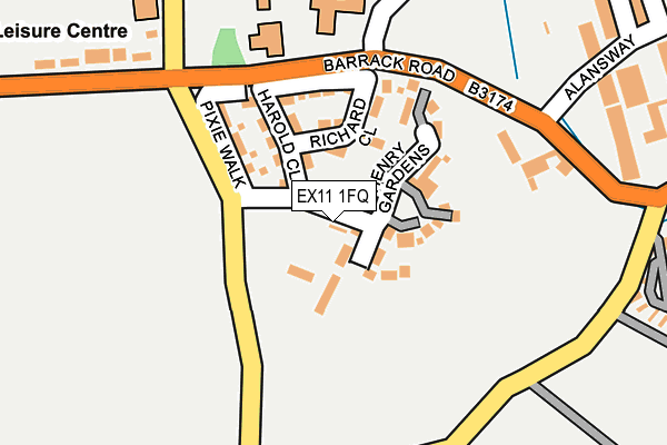 EX11 1FQ map - OS OpenMap – Local (Ordnance Survey) EX11 1FQ map - OS OpenMap – Local (Ordnance Survey)