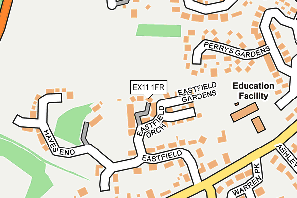 EX11 1FR map - OS OpenMap – Local (Ordnance Survey) EX11 1FR map - OS OpenMap – Local (Ordnance Survey)