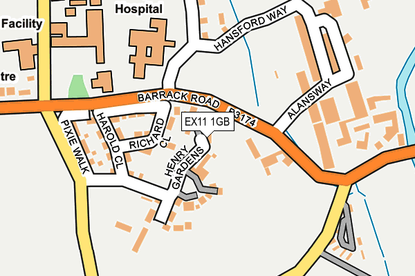 EX11 1GB map - OS OpenMap – Local (Ordnance Survey) EX11 1GB map - OS OpenMap – Local (Ordnance Survey)