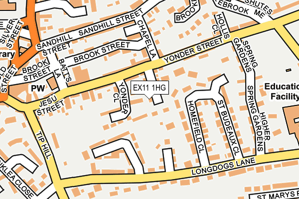 EX11 1HG map - OS OpenMap – Local (Ordnance Survey) EX11 1HG map - OS OpenMap – Local (Ordnance Survey)
