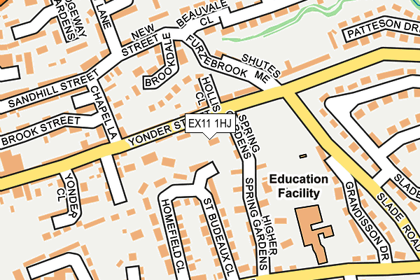 EX11 1HJ map - OS OpenMap – Local (Ordnance Survey) EX11 1HJ map - OS OpenMap – Local (Ordnance Survey)