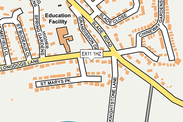 EX11 1HZ map - OS OpenMap – Local (Ordnance Survey) EX11 1HZ map - OS OpenMap – Local (Ordnance Survey)