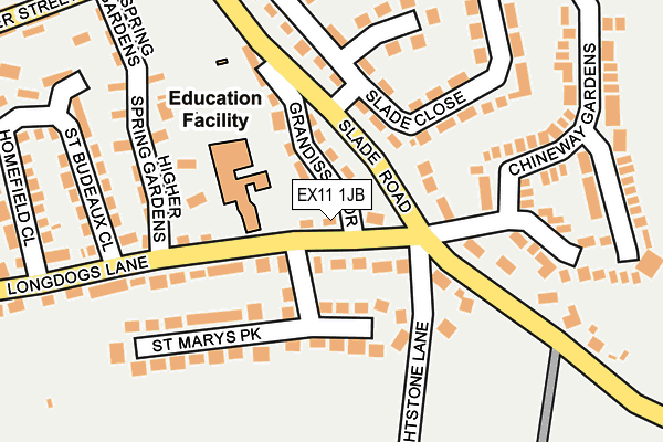 EX11 1JB map - OS OpenMap – Local (Ordnance Survey) EX11 1JB map - OS OpenMap – Local (Ordnance Survey)