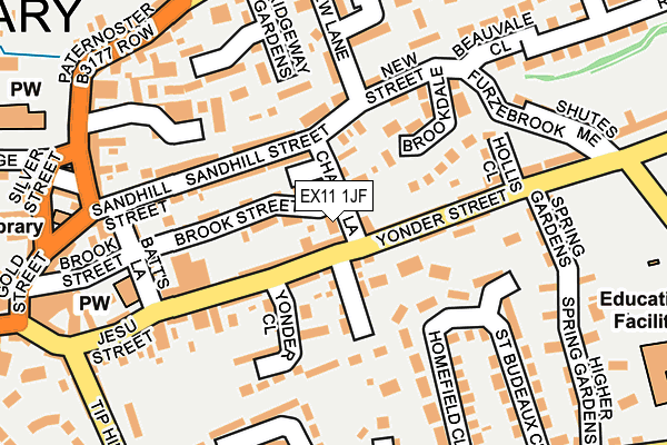 EX11 1JF map - OS OpenMap – Local (Ordnance Survey) EX11 1JF map - OS OpenMap – Local (Ordnance Survey)