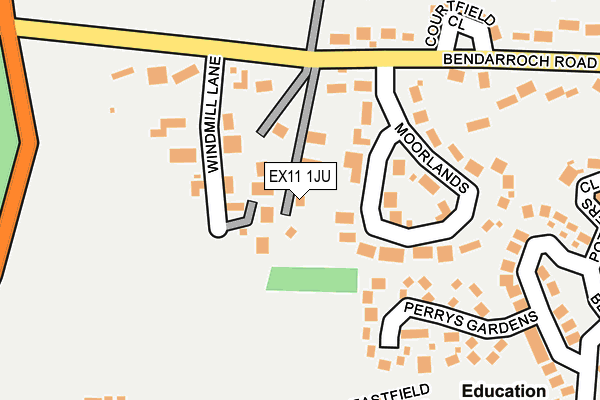 EX11 1JU map - OS OpenMap – Local (Ordnance Survey) EX11 1JU map - OS OpenMap – Local (Ordnance Survey)