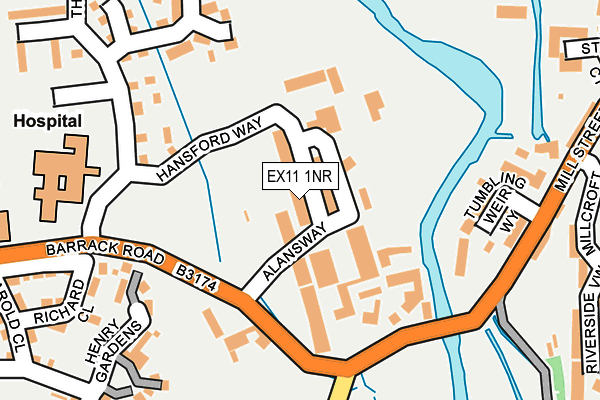 EX11 1NR map - OS OpenMap – Local (Ordnance Survey) EX11 1NR map - OS OpenMap – Local (Ordnance Survey)