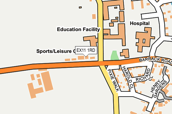 EX11 1RD map - OS OpenMap – Local (Ordnance Survey) EX11 1RD map - OS OpenMap – Local (Ordnance Survey)