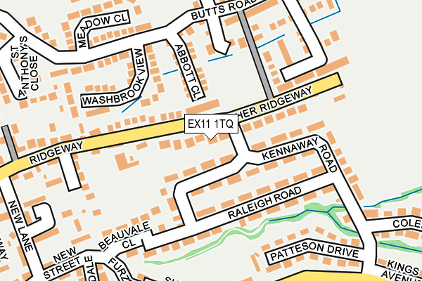 EX11 1TQ map - OS OpenMap – Local (Ordnance Survey) EX11 1TQ map - OS OpenMap – Local (Ordnance Survey)