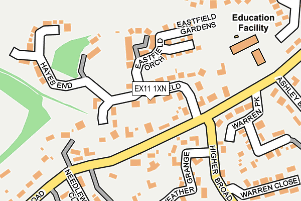 EX11 1XN map - OS OpenMap – Local (Ordnance Survey) EX11 1XN map - OS OpenMap – Local (Ordnance Survey)