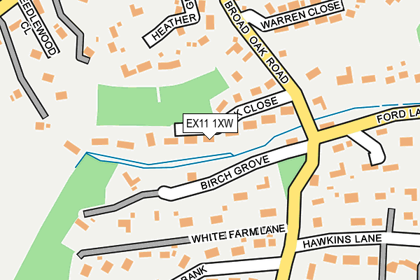 EX11 1XW map - OS OpenMap – Local (Ordnance Survey) EX11 1XW map - OS OpenMap – Local (Ordnance Survey)