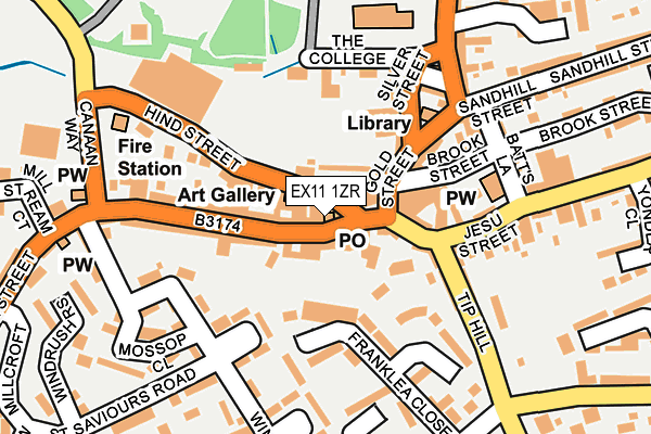 EX11 1ZR map - OS OpenMap – Local (Ordnance Survey) EX11 1ZR map - OS OpenMap – Local (Ordnance Survey)