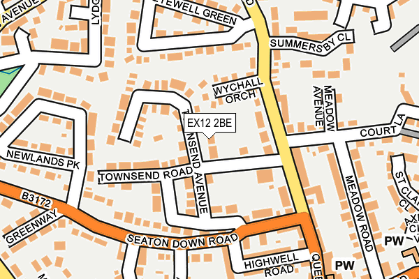 EX12 2BE map - OS OpenMap – Local (Ordnance Survey) EX12 2BE map - OS OpenMap – Local (Ordnance Survey)