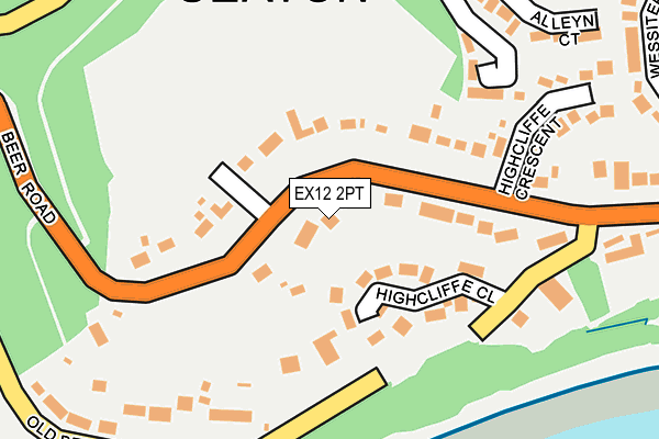 EX12 2PT map - OS OpenMap – Local (Ordnance Survey) EX12 2PT map - OS OpenMap – Local (Ordnance Survey)