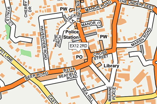 EX12 2RD map - OS OpenMap – Local (Ordnance Survey) EX12 2RD map - OS OpenMap – Local (Ordnance Survey)