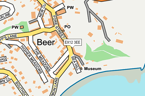 EX12 3EE map - OS OpenMap – Local (Ordnance Survey) EX12 3EE map - OS OpenMap – Local (Ordnance Survey)