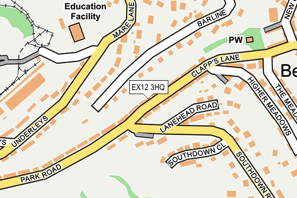 EX12 3HQ map - OS OpenMap – Local (Ordnance Survey) EX12 3HQ map - OS OpenMap – Local (Ordnance Survey)