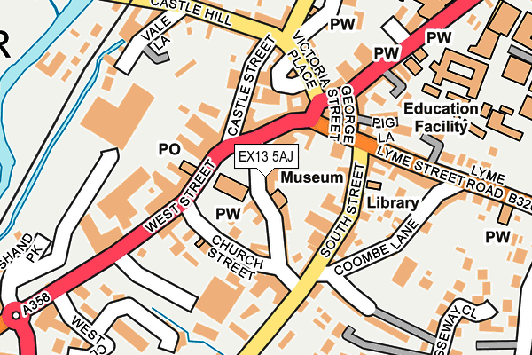 EX13 5AJ map - OS OpenMap – Local (Ordnance Survey) EX13 5AJ map - OS OpenMap – Local (Ordnance Survey)