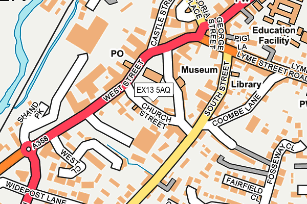 EX13 5AQ map - OS OpenMap – Local (Ordnance Survey) EX13 5AQ map - OS OpenMap – Local (Ordnance Survey)