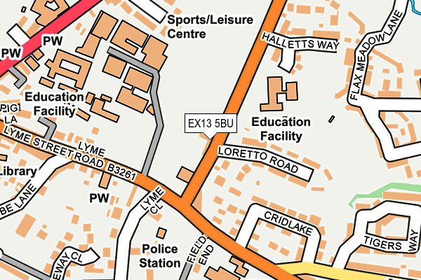 EX13 5BU map - OS OpenMap – Local (Ordnance Survey) EX13 5BU map - OS OpenMap – Local (Ordnance Survey)