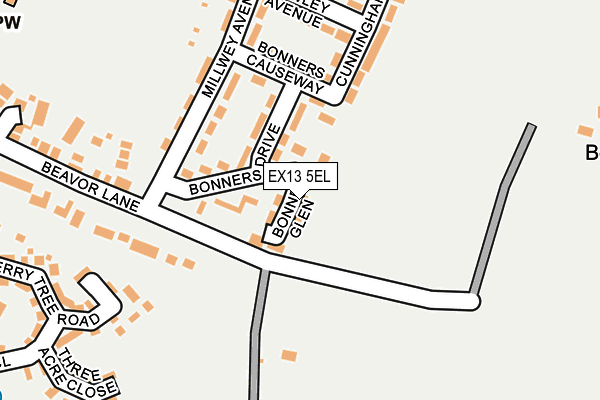 EX13 5EL map - OS OpenMap – Local (Ordnance Survey) EX13 5EL map - OS OpenMap – Local (Ordnance Survey)