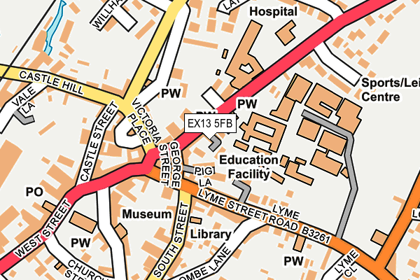 EX13 5FB map - OS OpenMap – Local (Ordnance Survey) EX13 5FB map - OS OpenMap – Local (Ordnance Survey)