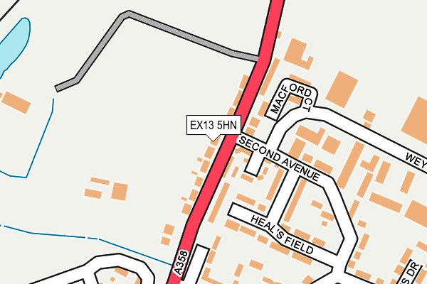 EX13 5HN map - OS OpenMap – Local (Ordnance Survey) EX13 5HN map - OS OpenMap – Local (Ordnance Survey)