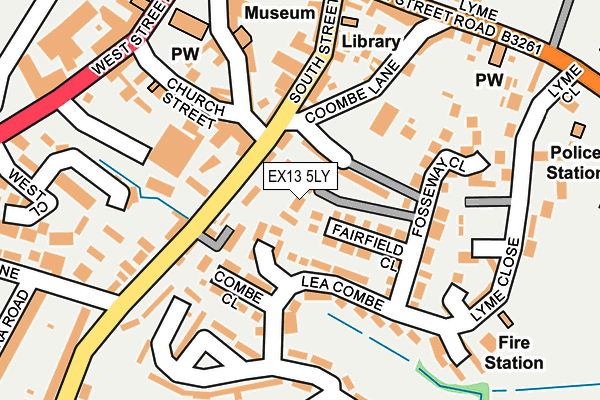 EX13 5LY map - OS OpenMap – Local (Ordnance Survey) EX13 5LY map - OS OpenMap – Local (Ordnance Survey)