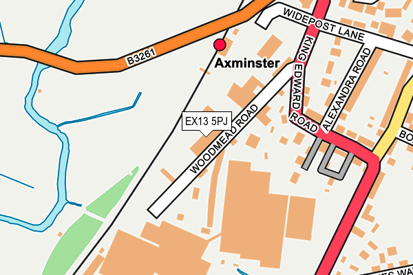 EX13 5PJ map - OS OpenMap – Local (Ordnance Survey) EX13 5PJ map - OS OpenMap – Local (Ordnance Survey)