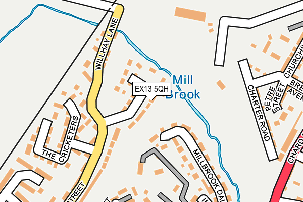 EX13 5QH map - OS OpenMap – Local (Ordnance Survey) EX13 5QH map - OS OpenMap – Local (Ordnance Survey)