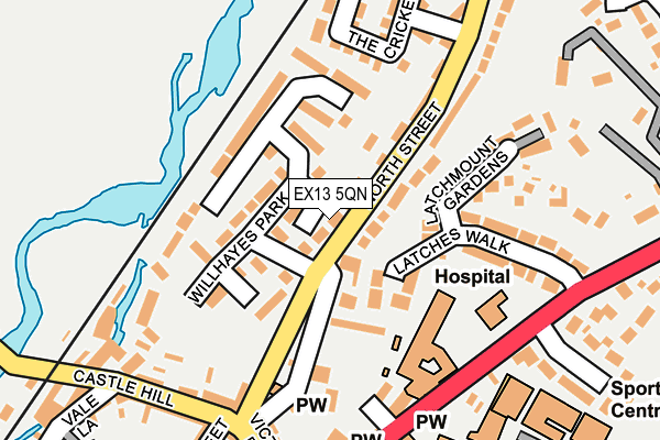 EX13 5QN map - OS OpenMap – Local (Ordnance Survey) EX13 5QN map - OS OpenMap – Local (Ordnance Survey)