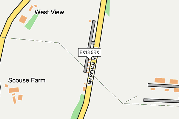 EX13 5RX map - OS OpenMap – Local (Ordnance Survey) EX13 5RX map - OS OpenMap – Local (Ordnance Survey)