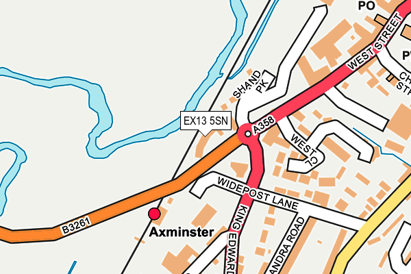 EX13 5SN map - OS OpenMap – Local (Ordnance Survey) EX13 5SN map - OS OpenMap – Local (Ordnance Survey)