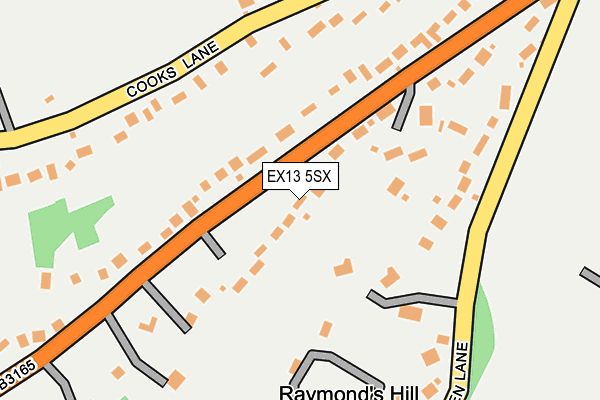 EX13 5SX map - OS OpenMap – Local (Ordnance Survey) EX13 5SX map - OS OpenMap – Local (Ordnance Survey)