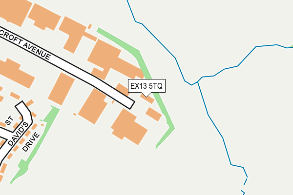 EX13 5TQ map - OS OpenMap – Local (Ordnance Survey) EX13 5TQ map - OS OpenMap – Local (Ordnance Survey)