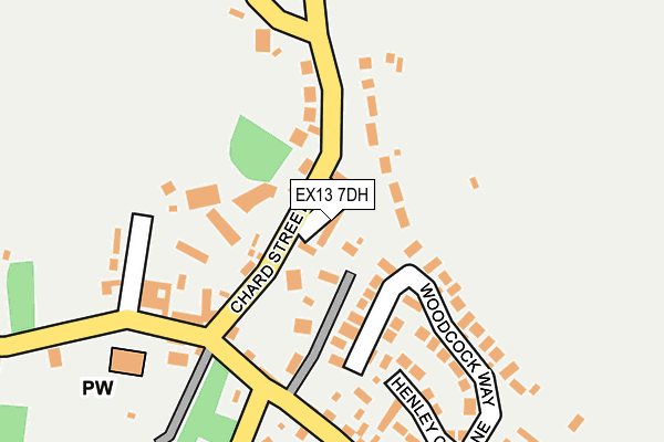EX13 7DH map - OS OpenMap – Local (Ordnance Survey) EX13 7DH map - OS OpenMap – Local (Ordnance Survey)