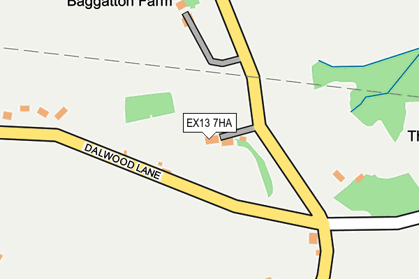 EX13 7HA map - OS OpenMap – Local (Ordnance Survey) EX13 7HA map - OS OpenMap – Local (Ordnance Survey)