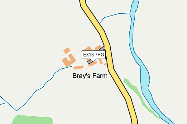 EX13 7HG map - OS OpenMap – Local (Ordnance Survey)