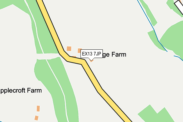 EX13 7JP map - OS OpenMap – Local (Ordnance Survey) EX13 7JP map - OS OpenMap – Local (Ordnance Survey)